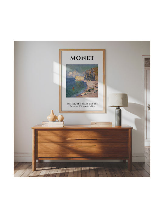 Poster Claude Monet Beach Falaise D Amont Art232 60cm x 90cm