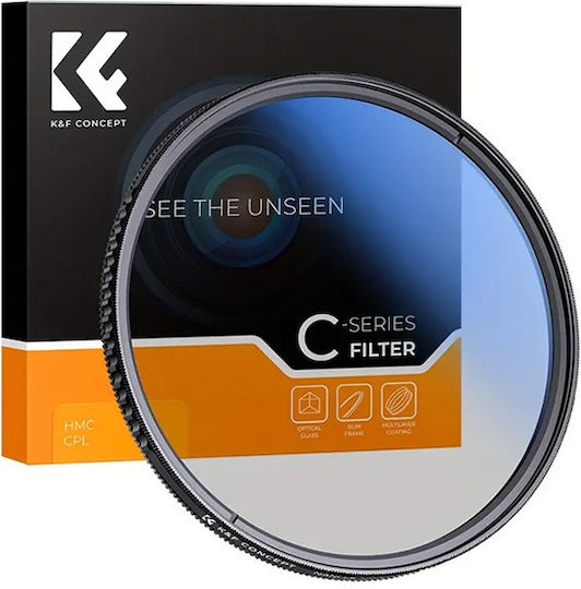 K&F Concept Multi-Coated Circular Polarizer Slim CPL Filter Diameter 52mm with MC Coating for Camera Lenses