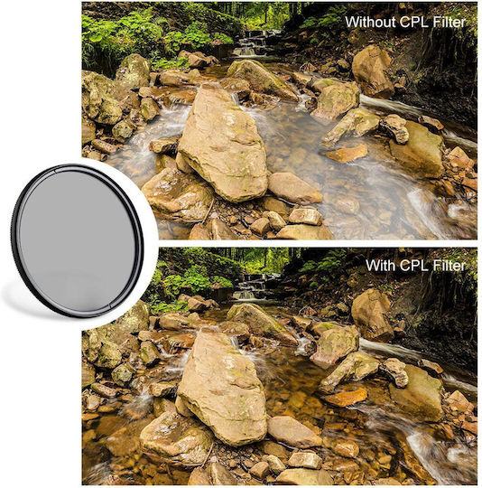 K&F Concept Multi-Coated Circular Polarizer Slim Lens Filter CPL Diameter 55mm with MC Coating (Multi-Coated) for Photographic Lenses