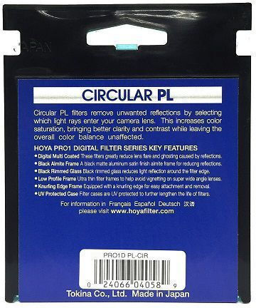 Hoya PRO1D Filtru CPL Diametru 40.5mm cu Filtru MC (Multi-Coated) pentru Filtre pentru Obiective Fotografice