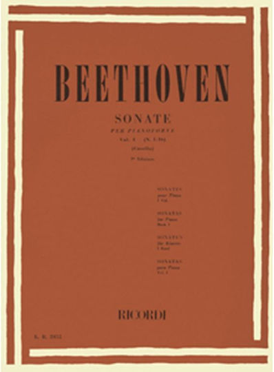 Ricordi L.V.Beethoven Sonate per pianoforte Vol I N Sheet Music for Piano