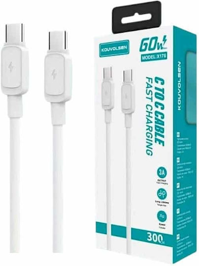 3M Regular USB 2.0 Cablu USB-C bărbătesc - USB-C 60W 3m (901767)