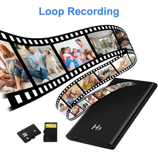 Iuni H8 Cameră Spy Power Bank Full HD 32GB 5000mAh Wi-Fi Vedere Nocturnă Detectare Mișcare