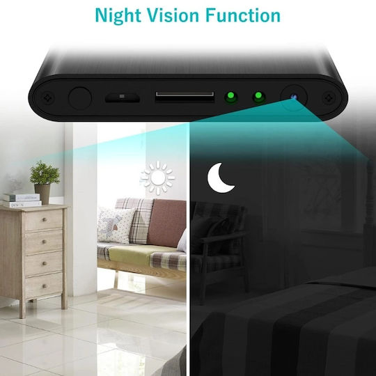 Iuni H8 Cameră Spy Power Bank Full HD 32GB 5000mAh Wi-Fi Vedere Nocturnă Detectare Mișcare