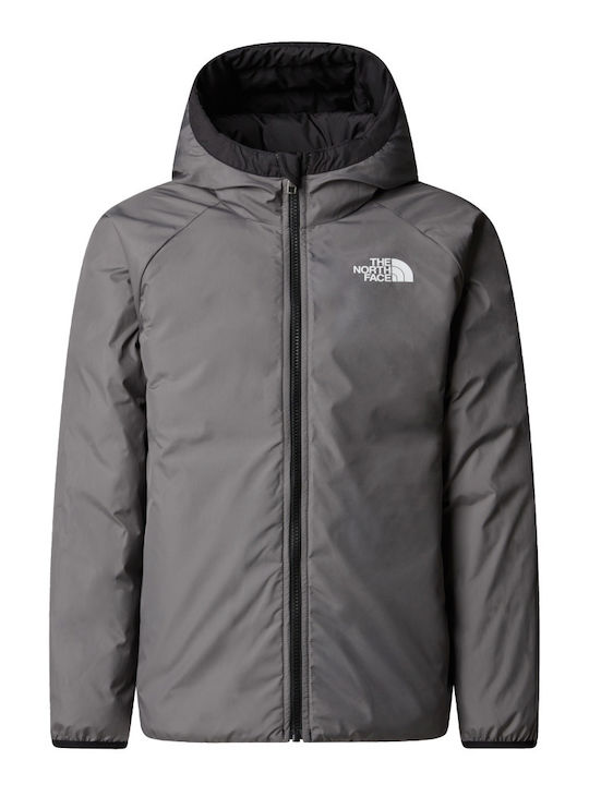 Waterproof Kids Sports Short Double Sided Hooded Jacket Black