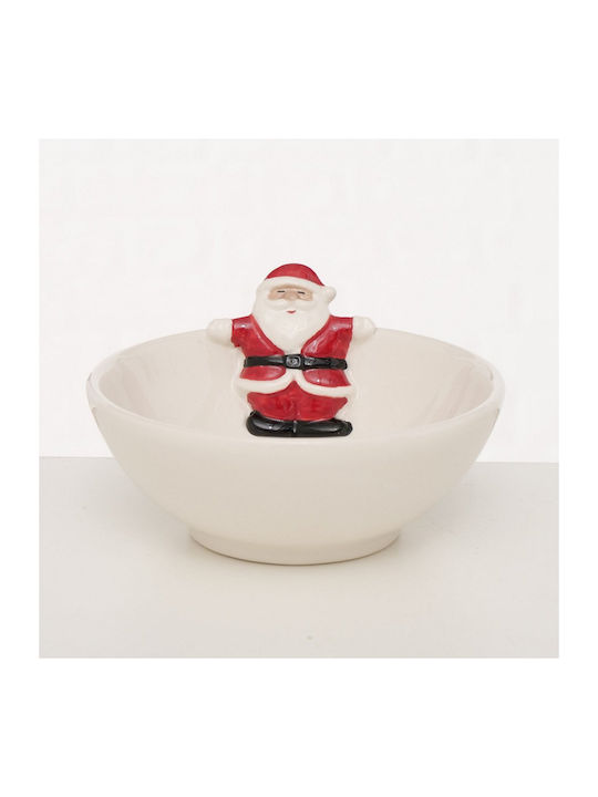 Artekko Christmas Bowl Ceramic White D12cm.