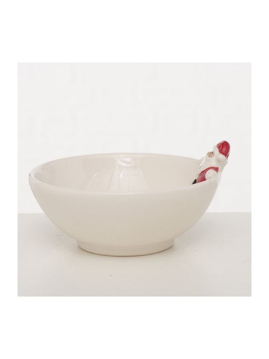 Artekko Christmas Bowl Ceramic White D12cm.