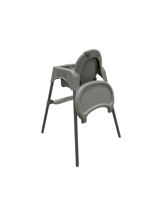 Fun Baby Baby Highchair 2 in 1 with Adjustable Height Gray