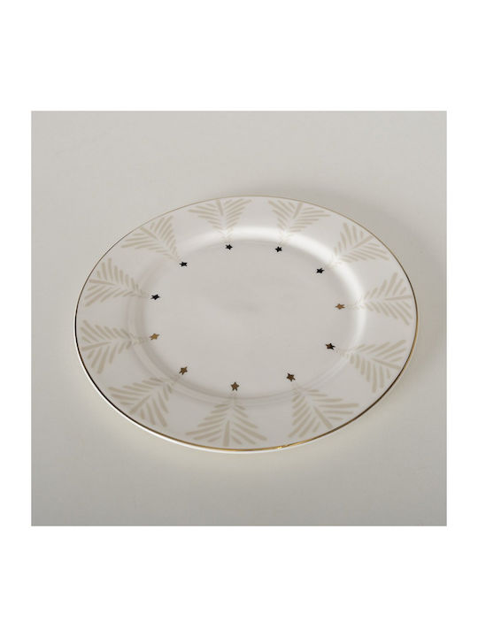 MSA Christmas Plate Porcelain Beige D27cm.
