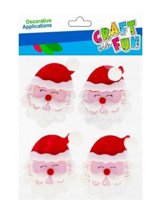 Craft with Fun Christmas Tableware Ornaments with Santa Claus 4 Pieces