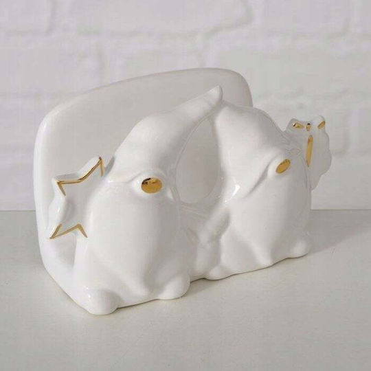 Boltze Christmas Case for Paper Napkins Ceramic
