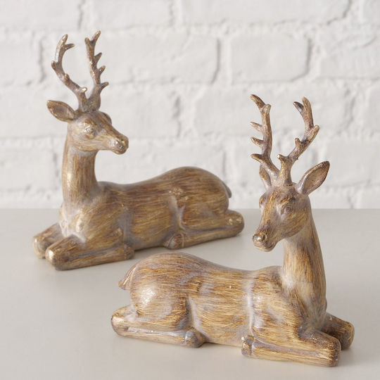 MSA Hirsch Ass/2 Braun Sitzfigur Pado 14x5,5x15cm Polyresin