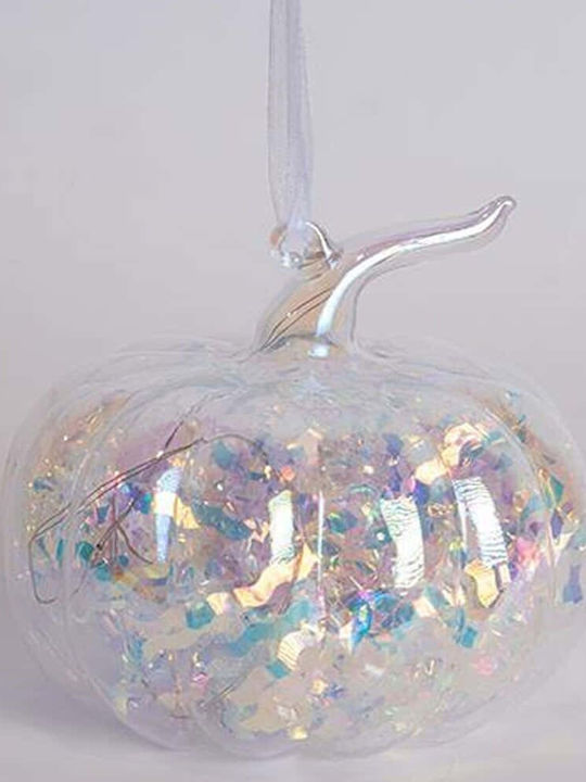 Eurolamp Illuminated Christmas Glass Figure Pumpkin Transparent Height 10cm