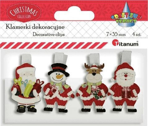 Titanum Holz SNowman Weiß 4 Stück Titanum Holz SNowman Weiß 4 Stück