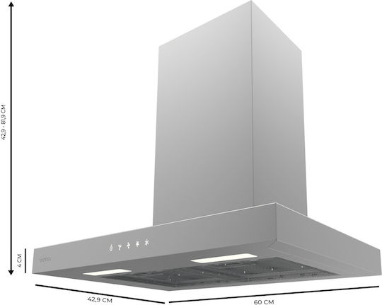 Cecotec Bolero Flux TT 604000 Chimney Vent Hood 60cm Inox