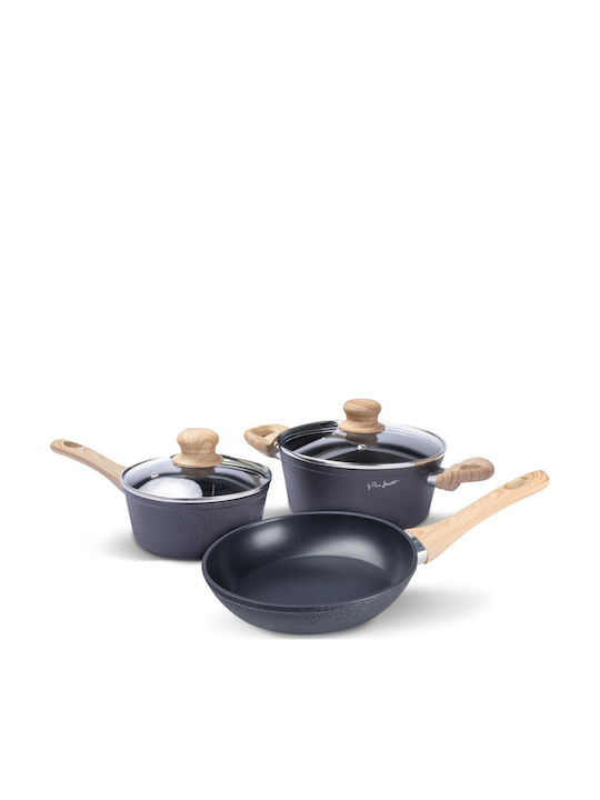 Lamart Cookware Set of Aluminum with Non-stick Coating 5pcs