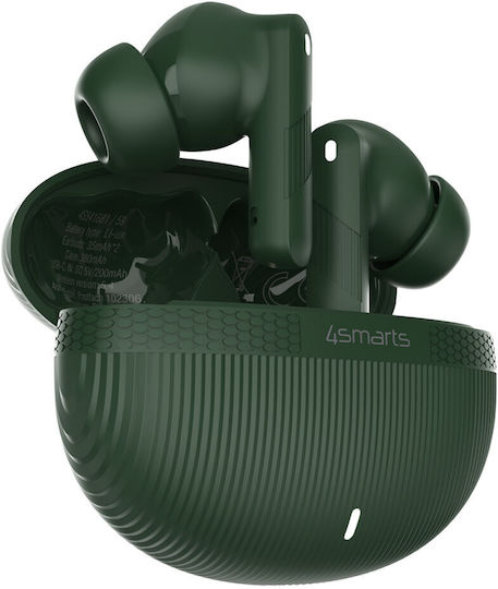 4Smarts SkyBuds Pro ANC Bluetooth Handsfree Căști cu Carcasă de Încărcare Verde