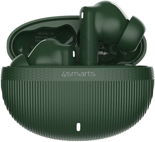 4Smarts SkyBuds Pro ANC Bluetooth Handsfree Căști cu Carcasă de Încărcare Verde