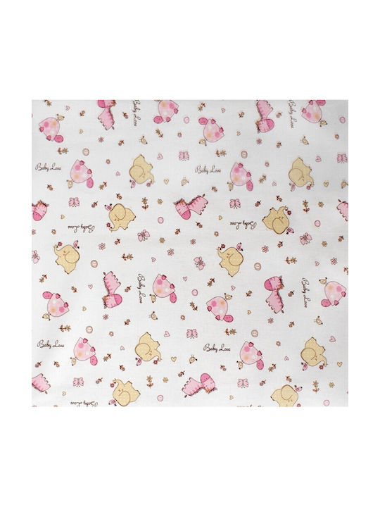Dimcol Baby Duvet Cover White-pink 120x160cm