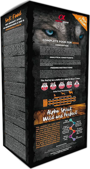 Alpha Spirit Multi-Protein 9kg Trockenfutter für Hunde ohne Getreide mit Huhn, Ente und Fisch