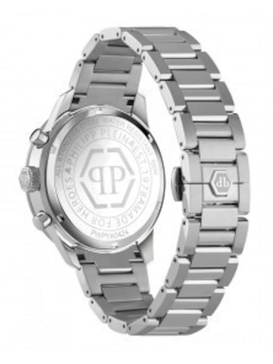 Philipp Plein Pleinmeter Superlative Men's Battery Watch with Silver Steel Bracelet