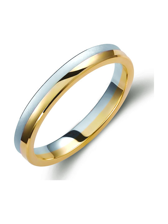 Valauro – Wedding Rings 9K Modern Bicolour Design 3.00mm