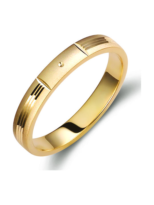 Valauro Eheringe Gold 9k Dicke 3,50mm Zirkon