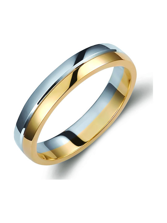 Valauro – Bicolour 9K Gold Wedding Rings Thickness 4.00mm