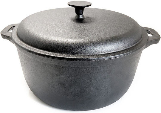 Cast Iron Pot Lid Wooden Spoon 7 L Perfect Home