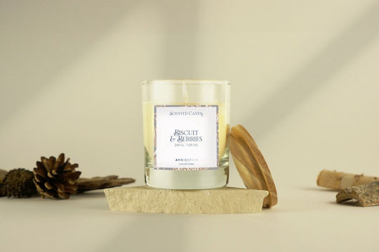 Ambientair Aromatic Candle in Jar with Biscuit & Berries Perfume 200g