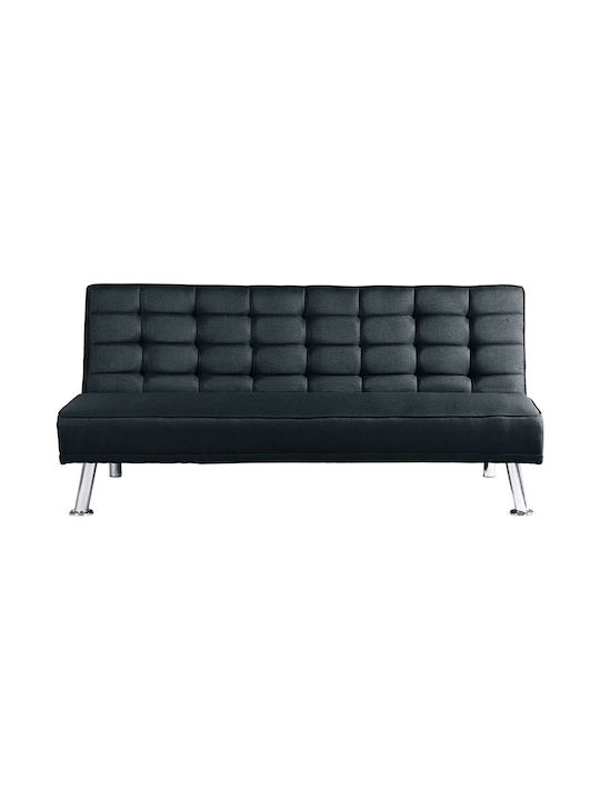 Valmormauro Two-Seater Couch Bed Black 176x83x80 cm