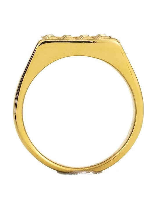 Goldsmith Ring made of Steel Gold Plated