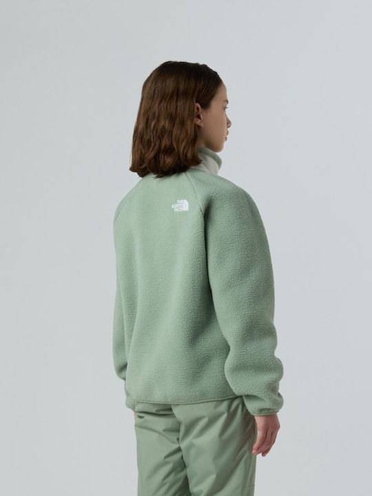 Kids Cardigan Fleece Slate Moss/white Dune