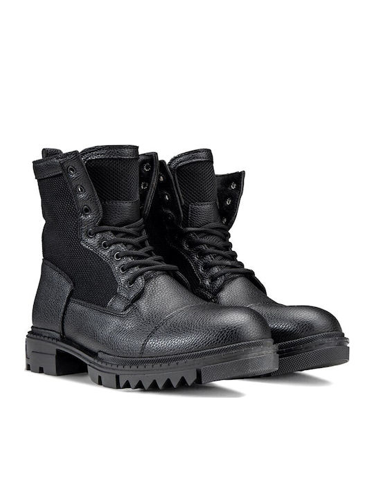 Leder Schwarz Herrenstiefel