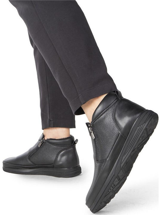 Leder Schwarz Herrenstiefel