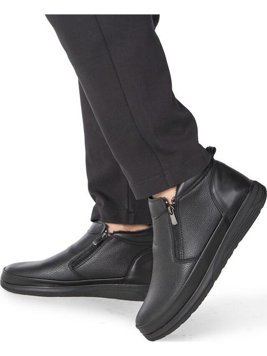 Leder Schwarz Herrenstiefel