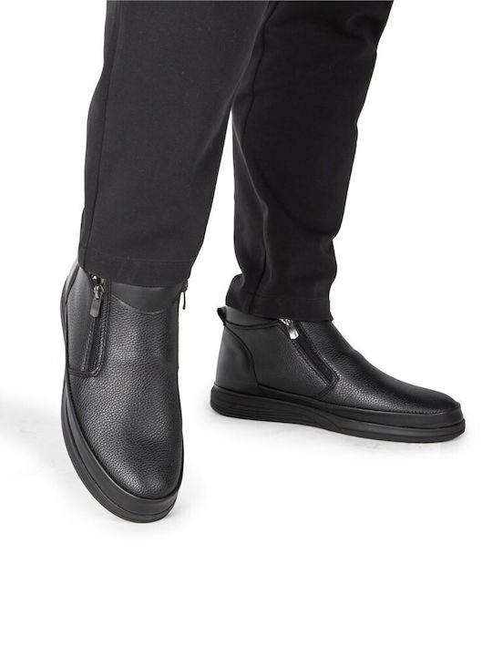 Leder Schwarz Herrenstiefel