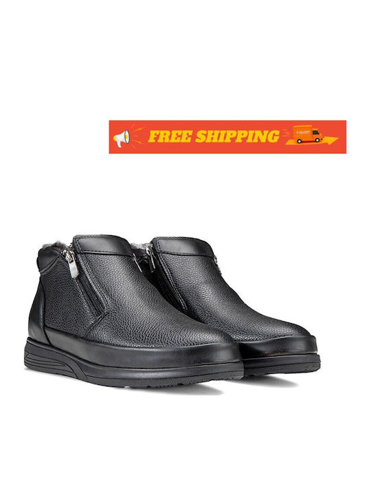 Leder Schwarz Herrenstiefel