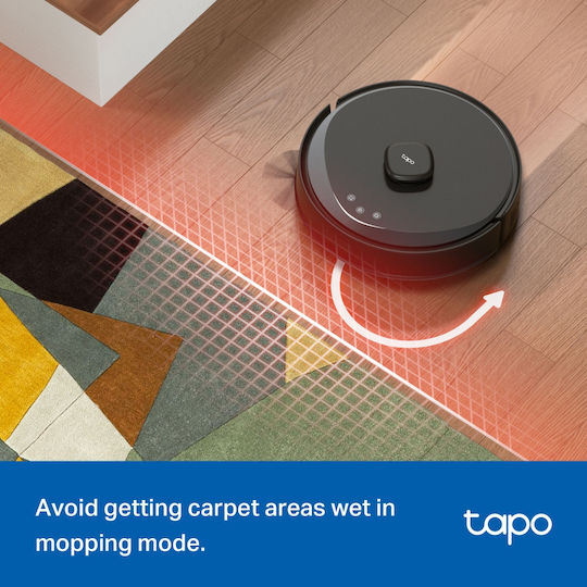 TP-LINK Tapo RV30 Max Plus Robot Vacuum Cleaner with Laser Mapping & 5300Pa Suction Power Black