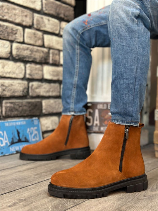 Suede Καφέ Ανδρικά Μποτάκια