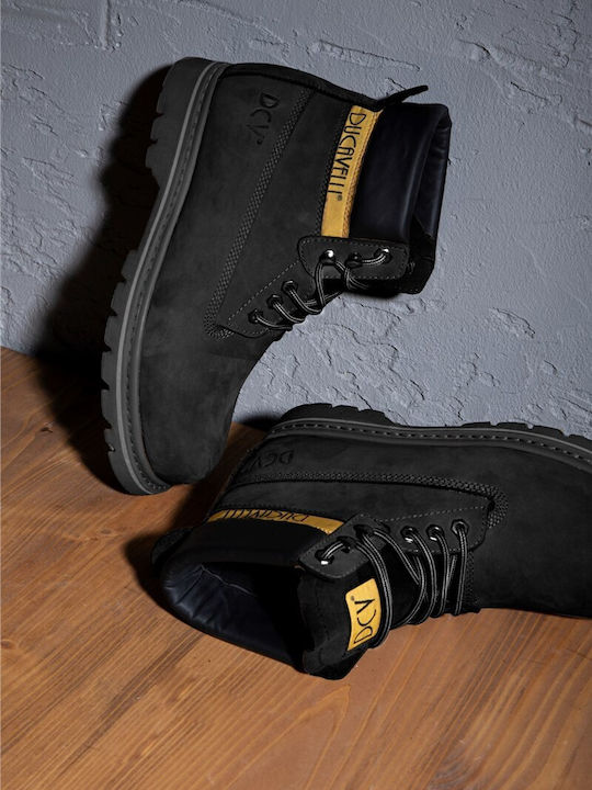 Leather Black Men's Boots