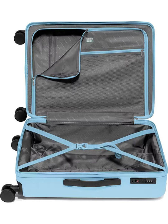 Puccini Munich Mittlerer Hartschalenkoffer Blau mit 4 Rädern