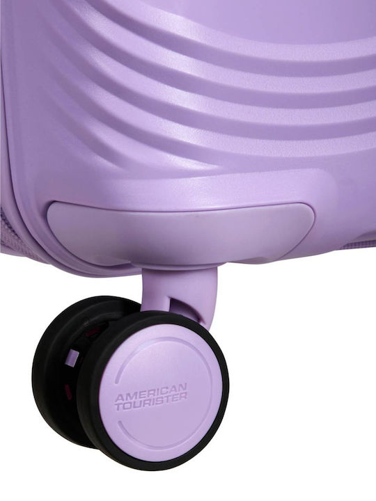 American Tourister Mickey Kids Cabin Hard Suitcase Soft Lilac with 4 Wheels Height 55cm