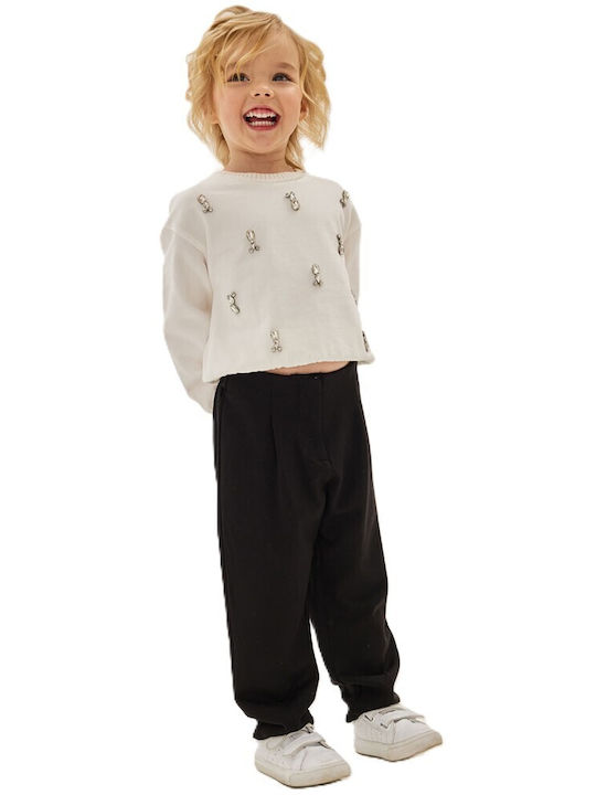 Pantaloni din Material Textil pentru Copii Negru