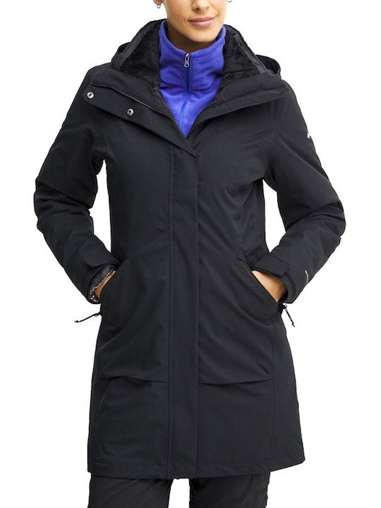 Ii Interchange Women's for Hiking Long Lifestyle Jacket for Winter Black