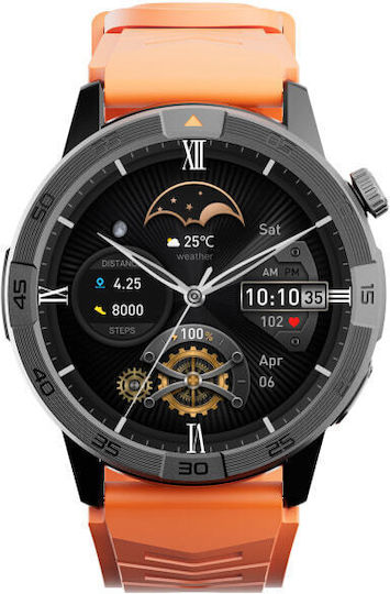 AGM Legion Pro Αδιάβροχο Smartwatch με Παλμογράφο (Μαύρο)