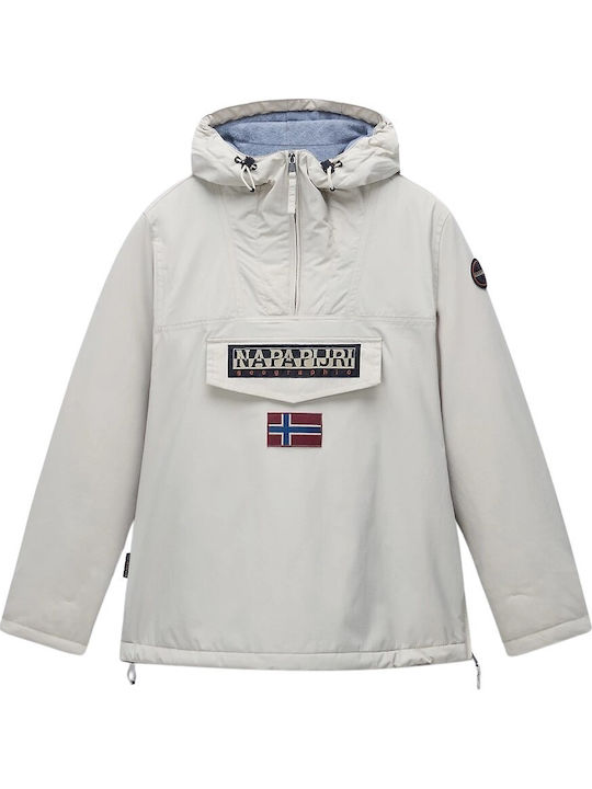 Rainforest Women's Short Lifestyle Jacket Waterproof and Windproof for Spring or Autumn with Hood Ecru