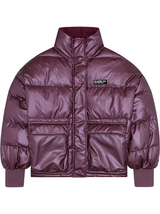 Vesuvio Women's Short Puffer Jacket for Winter Purple