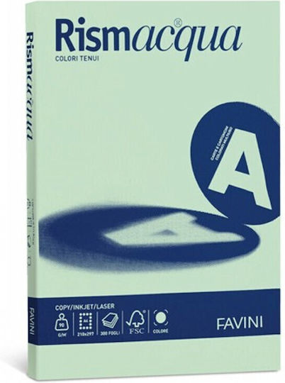 Favini 200 Листа Rismacqua 140g/m2 Мек Зелен 09 29,7x42 A3