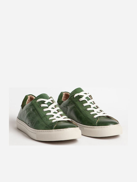 Leder Herren Freizeitschuhe Grün